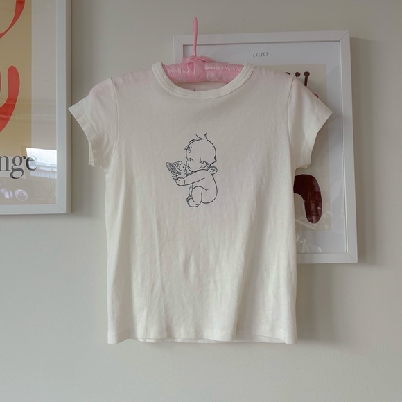Brandy Melville NWT John Galt Graphic Baby Tee - Picture 6 of 6
